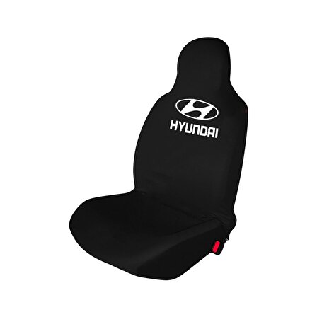 Hyundai Accent Penye Oto Koltuk Kılıfı - Marka Logo Baskılı - Siyah