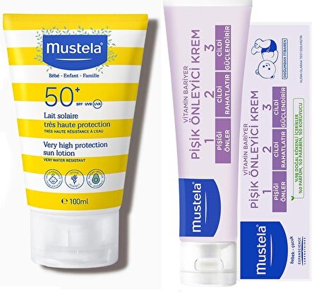Mustela Güneş Losyonu SPF 50 100 ml - Mustela Vitamin Barrier 1-2-3 Cream 50ml