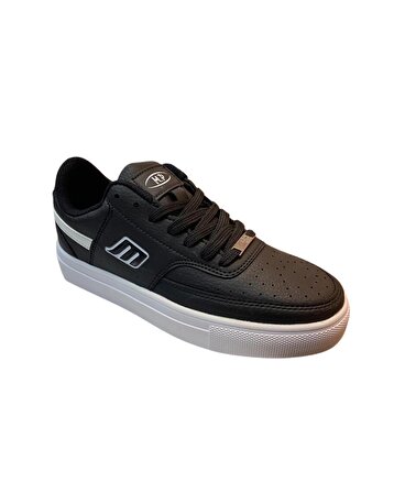 M.P. 232-1291 Zn Siyah-Beyaz Cilt Sneaker Ayakkabı
