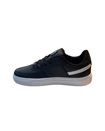 M.P. 232-1291 Zn Siyah-Beyaz Cilt Sneaker Ayakkabı