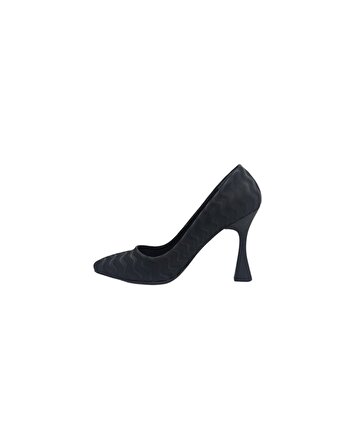 Primo Passo Kadın Siyah Desenli Stiletto Topuklu Ayakkabı