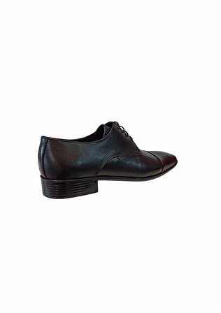 Brunossi Erkek Siyah Hakiki Deri Klasik Ayakkabı-1