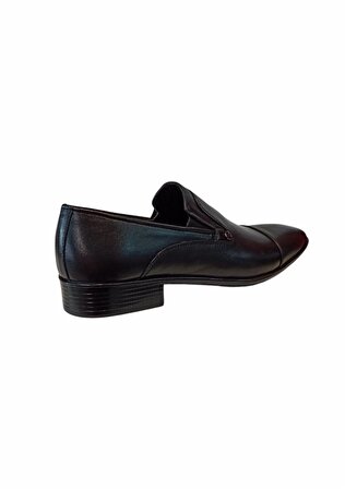 Brunossi Erkek Siyah Hakiki Deri Klasik Ayakkabı-2