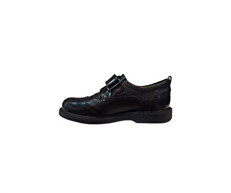 Tiflani Agent's Anatomic Shoes Çocuk Siyah Hakiki Deri Klasik Ayakkabı
