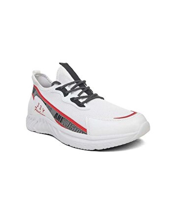 Jagulep 2718 Mr Erkek Beyaz-Kırmızı Günlük Spor Ayakkabı