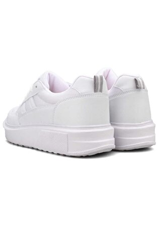 Darkstep 151 Beyaz Anorak Kalın Taban Sneaker Ayakkabı 
