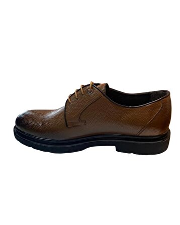 Cem Pekşen 2525 Erkek Taba Hakiki Deri Kalın Taban Klasik Ayakkabı
