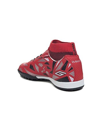 Dugana 2303 Ft Çocuk Kırmızı-Siyah Çoraplı Halı Saha Futbol Ayakkabı
