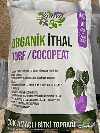 20 Litre Ithal Torf Cocopeat Özel Karışım Saksı Harcı Bitki Toprağı - Kokopit