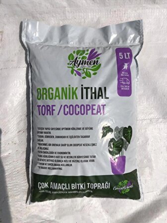 5 Litre İthal Torf Cocopeat Özel Karışım Saksı Harcı Bitki Toprağı - Kokopit