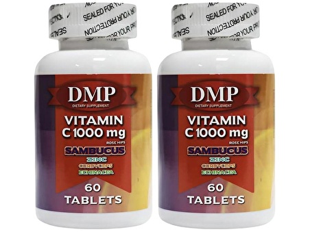 Dmp Vitamin C Vitamini 1000 Mg 2x60 Tablet Kara Mürver Ekinezya Çinko Kuşburnu Kordiseps