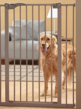 AYVELLA Köpek Bariyeri Güvenlik Kapısı 75-96 CM Arası Genişlikte Kullanım İmkanı Metal Çit Köpek Eğitici Ürün Çift Kilitli Otomatik Kapanır Mekanizma