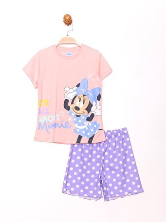 Minnie Mouse Lisanslı Kız Çocuk Pijama Takımı