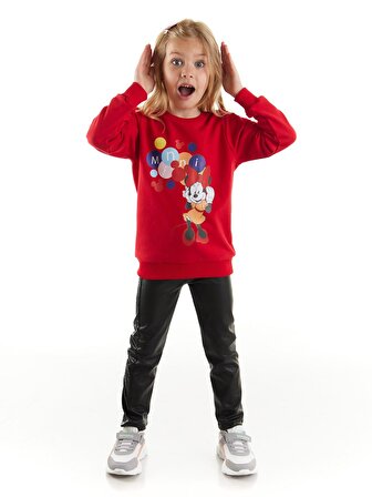 Minnie Mouse Lisanslı Kız Çocuk Sweatshirt
