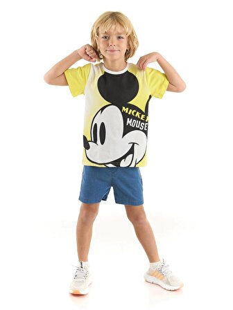 Disney Mickey Mouse Lisanslı Erkek Çocuk Kısa Kollu  Tişört