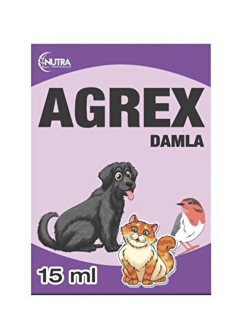 Agrex Kedi Köpek Kafes Kuşları Yolculuk Kızgınlık Sakinleştirici Stres Damla 15 ml