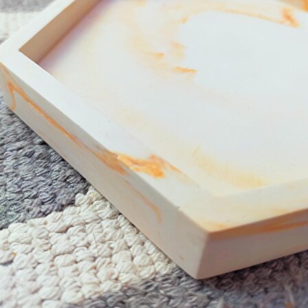 Sıcak Atölye - Amber Şişe Sıvı Sabun Seti - El Yapımı Beton Altlık Lif - 3 Parça