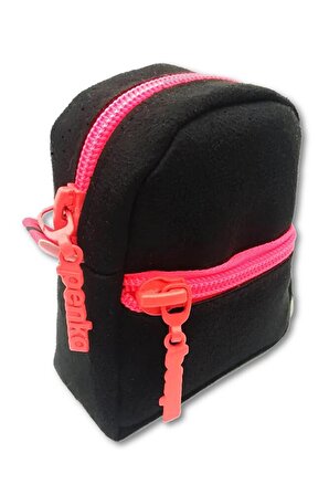 Mini Bez Çanta Anahtarlık - Siyah