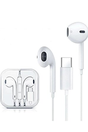 Apple iPhone 15  Uyumlu Type-C Girişli Mikrofonlu Kulaklık