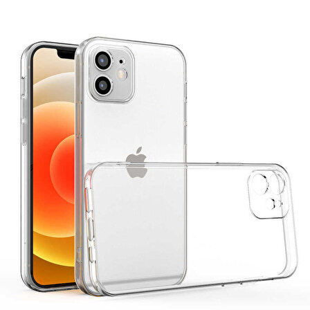 Apple iPhone 12 Uyumlu Kılıf Süper Silikon Ultra İnce Kapak