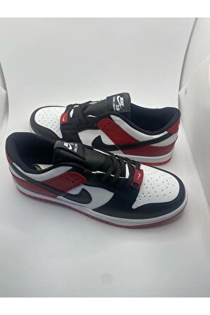 Dunk Unisex Sneakers Siyah Beyaz Kırmızı Ayakkabı