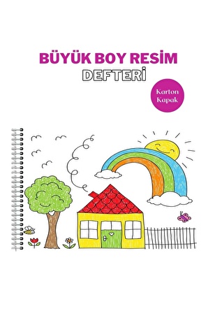 23x33 Resim Defteri, Büyük Boy Resim Defteri, 15 Yaprak, 23*33 Karton Kapak Resim Defteri