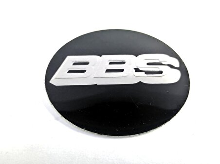 BBS Jant Göbek Arması Siyah (Yapıştırma) (4Adet) (68mm)