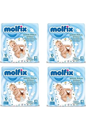 MOLFIX Bebek Bakım Örtüsü 4 Lü Paket 40 Adet
