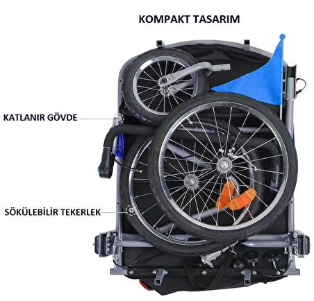 Bisiklet Römorku Çocuk Arabası