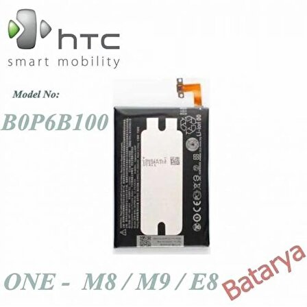 HTC M8 Batarya HTC ONE M8 M9 E8 B0P6B100 Uyumlu Batarya