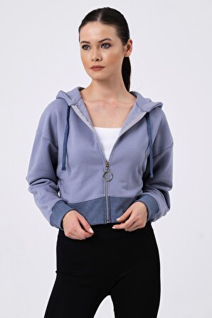 ALEXANDERGARDI KAPÜŞONLU CROP HIRKA (B21-36300)