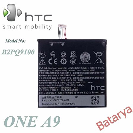 HTC A9 Batarya HTC ONE A9 B2PQ9100 Uyumlu Batarya