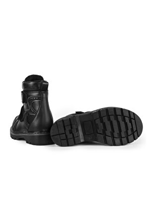 Erkek Çocuk Suya Dayanıklı Kışlık İç Astarlı Bot Ayakkabı 3365