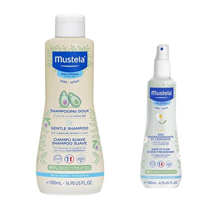 Mustela Banyo Seti Gentle Shampoo 500 ml & Mustela Skin Freshener 200 ml