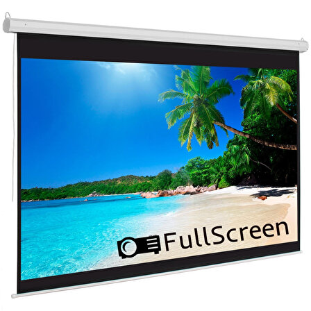 FullScreen 200x200 Motorlu Projeksiyon Perdesi 