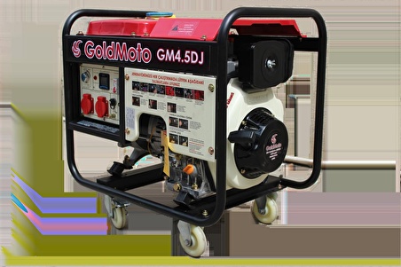 GoldMoto GM4.5DJ 4.5kVA Monofaze Marşlı Dizel Jeneratör 