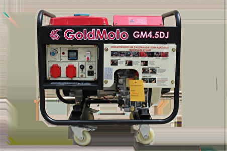 GoldMoto GM4.5DJ 4.5kVA Monofaze Marşlı Dizel Jeneratör 