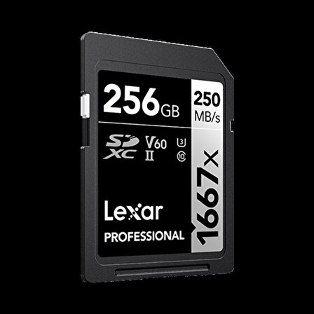 Lexar 256GB 1667x SDXC™ UHS-II C10 V60 U3 Hafıza Kartı