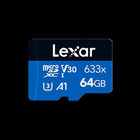 Lexar 64GB Lexar® High-Performance 633x microSDXC™ UHS-I, up to 100MB/s read 45MB/s write C10 A1 V30 U3