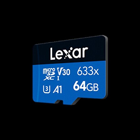 Lexar 64GB Lexar® High-Performance 633x microSDXC™ UHS-I, up to 100MB/s read 45MB/s write C10 A1 V30 U3