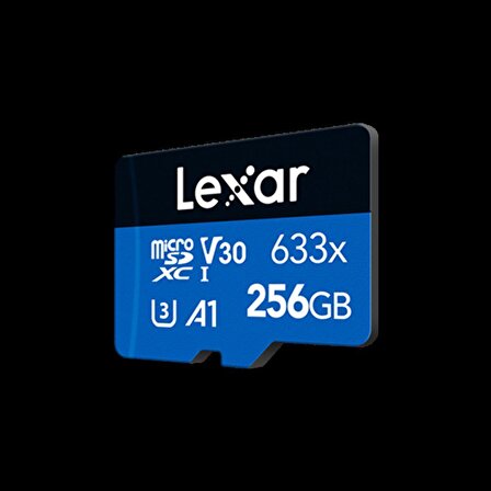 LEXAR 256GB Lexar® High-Performance 633x microSDXC™ UHS-I, up to 100MB/s read 45MB/s write C10 A1 V30 U3