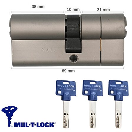 Multlock 7x7 Tuzaklı Barel 3 Anahtarlı Kapı Kilidi 51227202