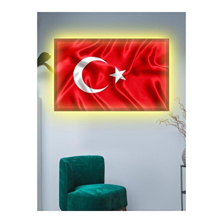 Led Işıklı Türk Bayrağı (al bayrak)
