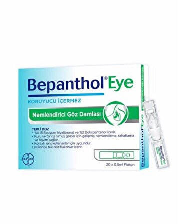 Bepanthol Eye Nemlendirici Göz Damlası Tekli Doz 20x0.5ml Flakon