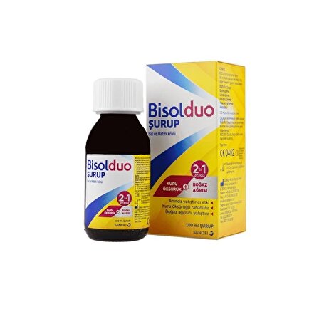 Bisolduo 2'si1 Arada Kuru Öksürük Şurubu 100ml