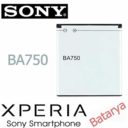 Sony Ericsson BA750 Batarya Sony Ericsson Ba-750 Xperia S Lt15i X12 LT18i Uyumlu Yedek Batarya