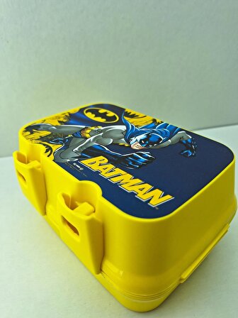 Optizon Batman Dikdörtgen Çatallı Kaşıklı Beslenme Kutusu