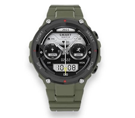 DT.NO.1 DT5 Sport 1.45 İnç HD Dokunmatik Ekran Akıllı Saat Ordu Yeşili