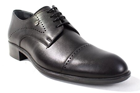Fermend 383 Siyah Klasik Deri Erkek Ayakkabı
