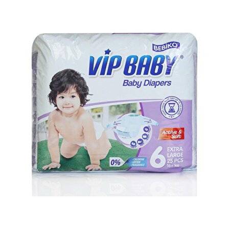 Vip Baby Bebiko Vip Baby Active & Soft Bantlı Bebek Bezi 3 - 6 Kg 2 Beden 40'lı